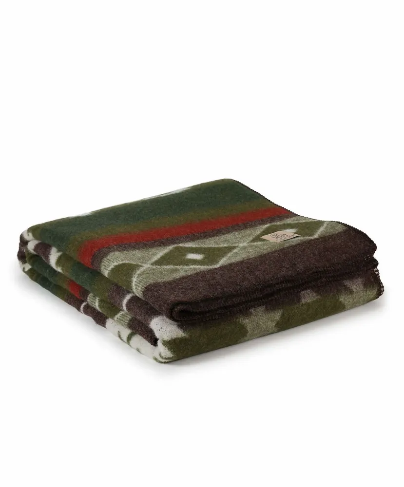 Linge de lit - Plaid de lit en laine TRIBE - double - vert - MOST-BLANKETS