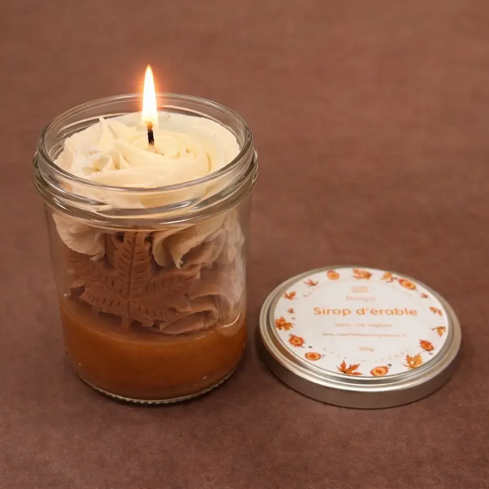 Decorative objects - Crumble Candle - Maple Syrup - 135g - Vegetable Wax - COSMÉTIQUES DE QUIBERON