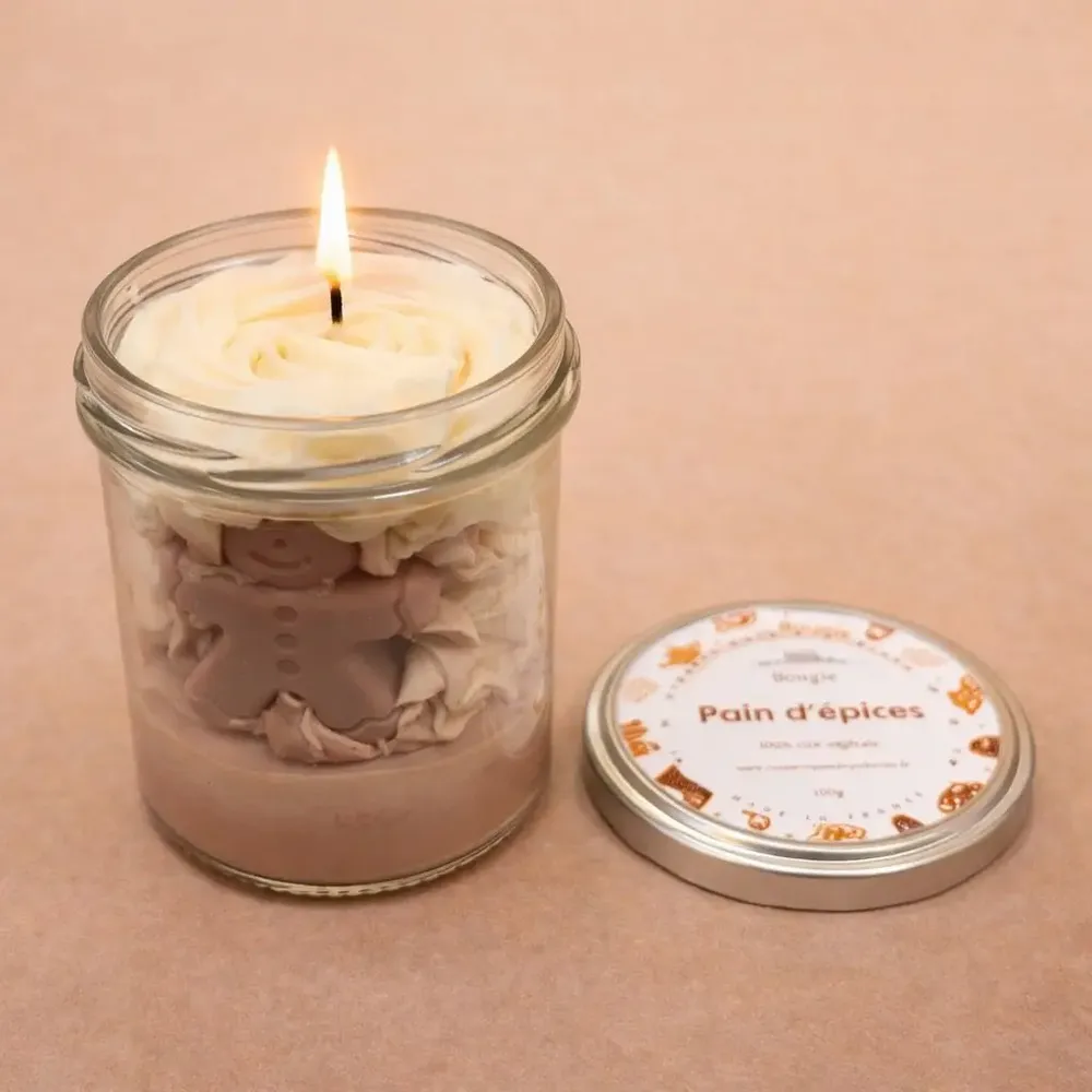 Gifts - Crumble Candle - Gingerbread - 135g - Vegetable Wax - COSMÉTIQUES DE QUIBERON