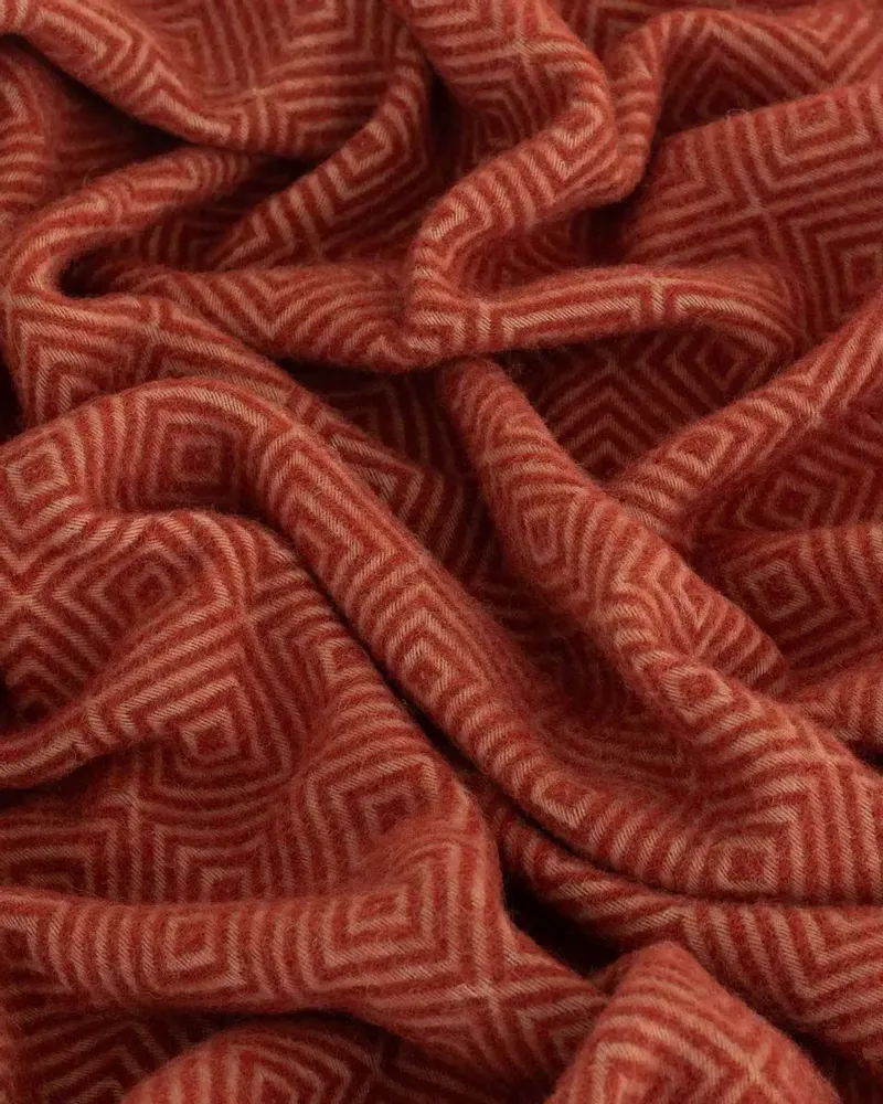 Throw blankets - Wool throw blanket VENEZIA Ketchup - MOST-BLANKETS