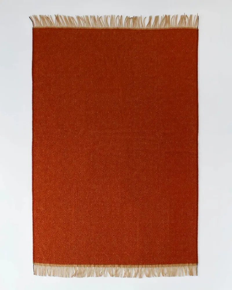 Throw blankets - Wool throw blanket VENEZIA Ketchup - MOST-BLANKETS