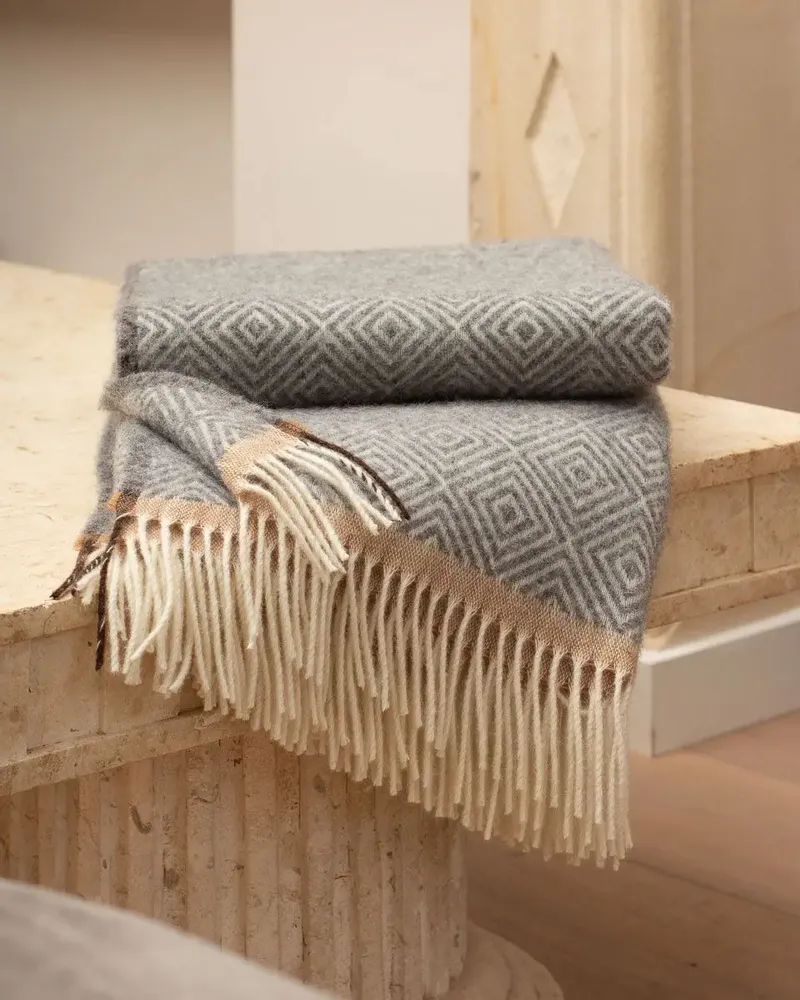 Plaids - Plaid en laine VENEZIA Grey - MOST-BLANKETS