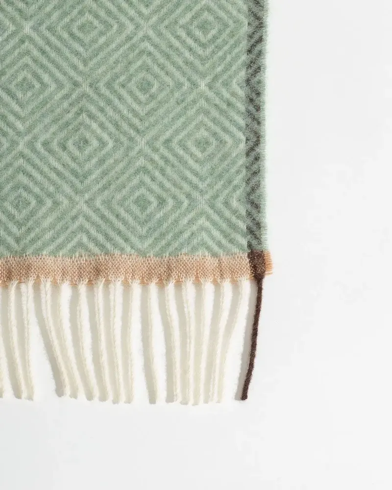 Throw blankets - Wool throw blanket VENEZIA Mint - MOST-BLANKETS