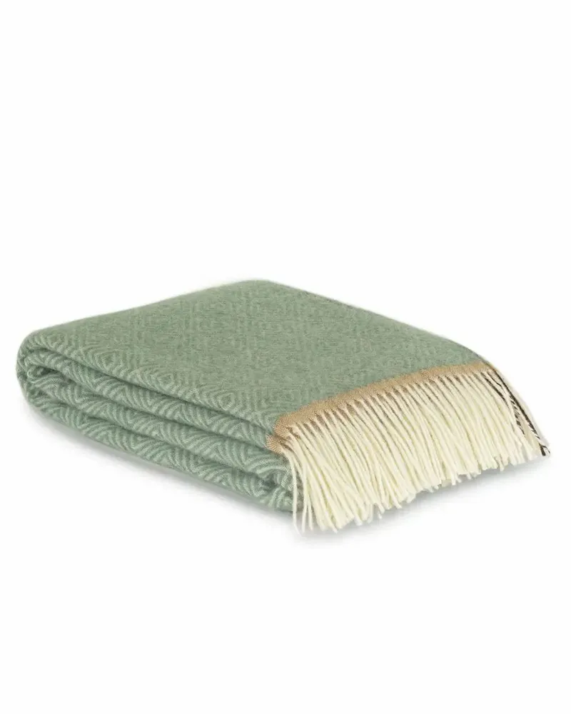 Throw blankets - Wool throw blanket VENEZIA Mint - MOST-BLANKETS
