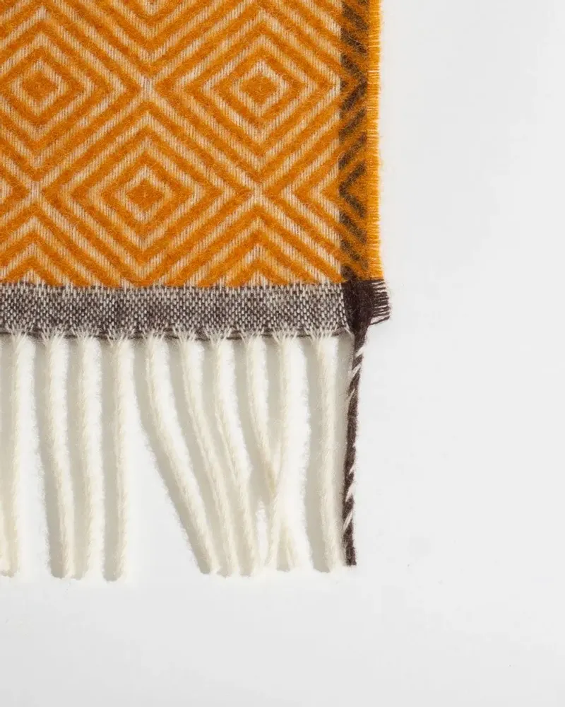 Throw blankets - Wool throw blanket VENEZIA Yellow - MOST-BLANKETS