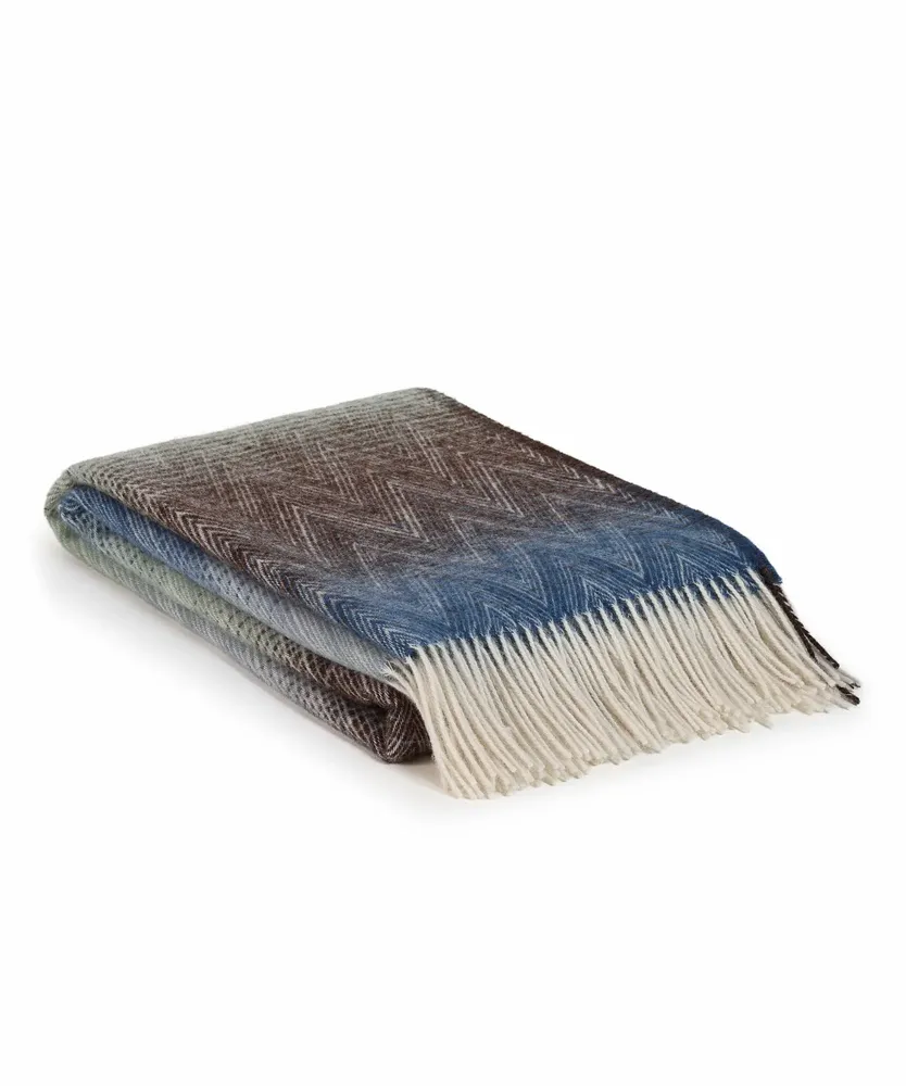Plaids - Plaid en laine MISSONI Acqua - bleu multicolore - MOST-BLANKETS