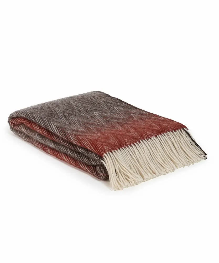 Throw blankets - Wool throw blanket MISSONI Alba - multicolored red - MOST-BLANKETS