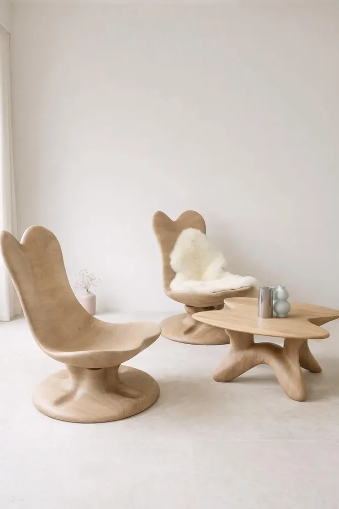 Chaises longues - Collection Athena | Série Lounge Exclusive | Chêne Européen Massif d’E - NEXART ENGINEERING