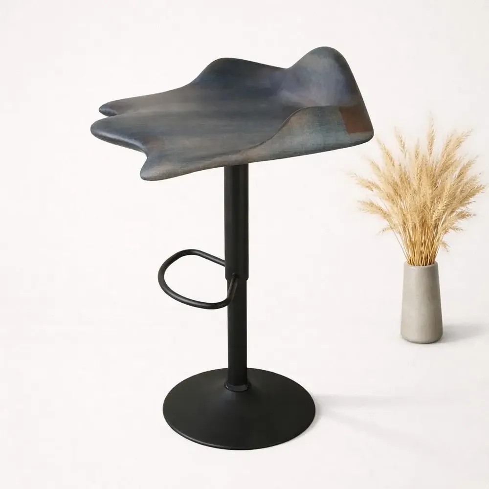 Chairs - Nyx | Sculpted Bar Chair | Hard Maple Wood - NEXART