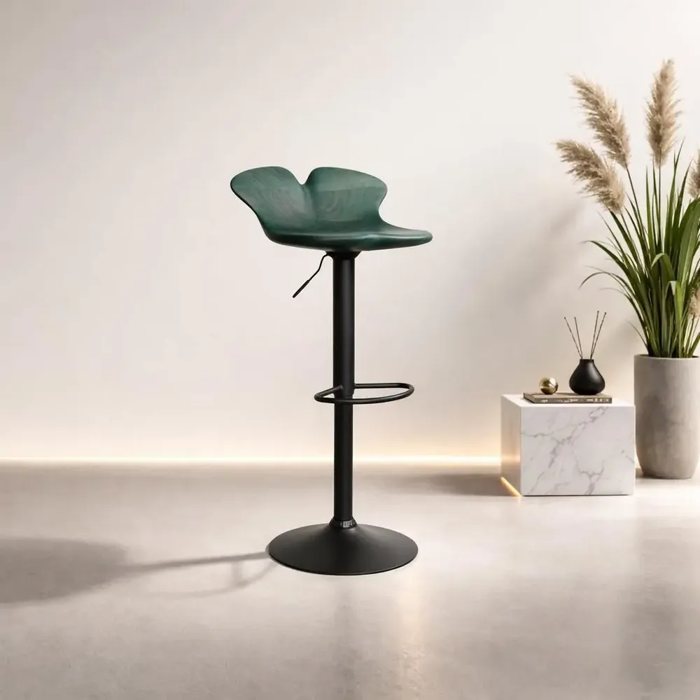 Chairs - Elysia | Sculpted Bar Chair | European Oak Wood - NEXART