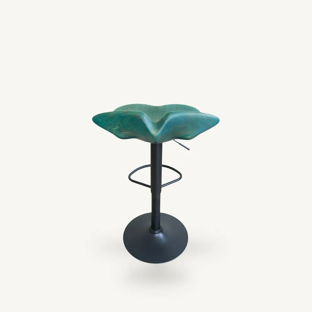 Chairs - Elysia | Sculpted Bar Chair | European Oak Wood - NEXART