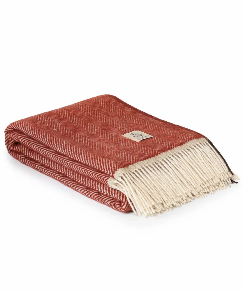 Throw blankets - Wool throw blanket Denver Terra - MOST-BLANKETS