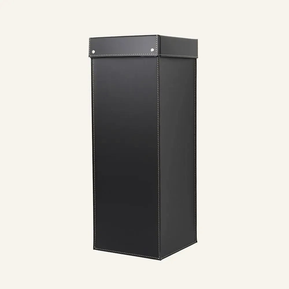 Design objects - Tall Regenerated Leather Waste Bin HOQUA - LIMAC DESIGN
