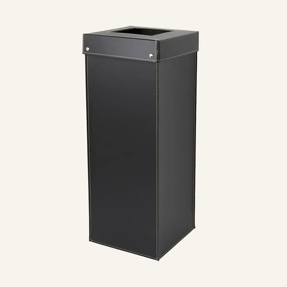 Design objects - Tall Regenerated Leather Waste Bin HOQUA - LIMAC DESIGN