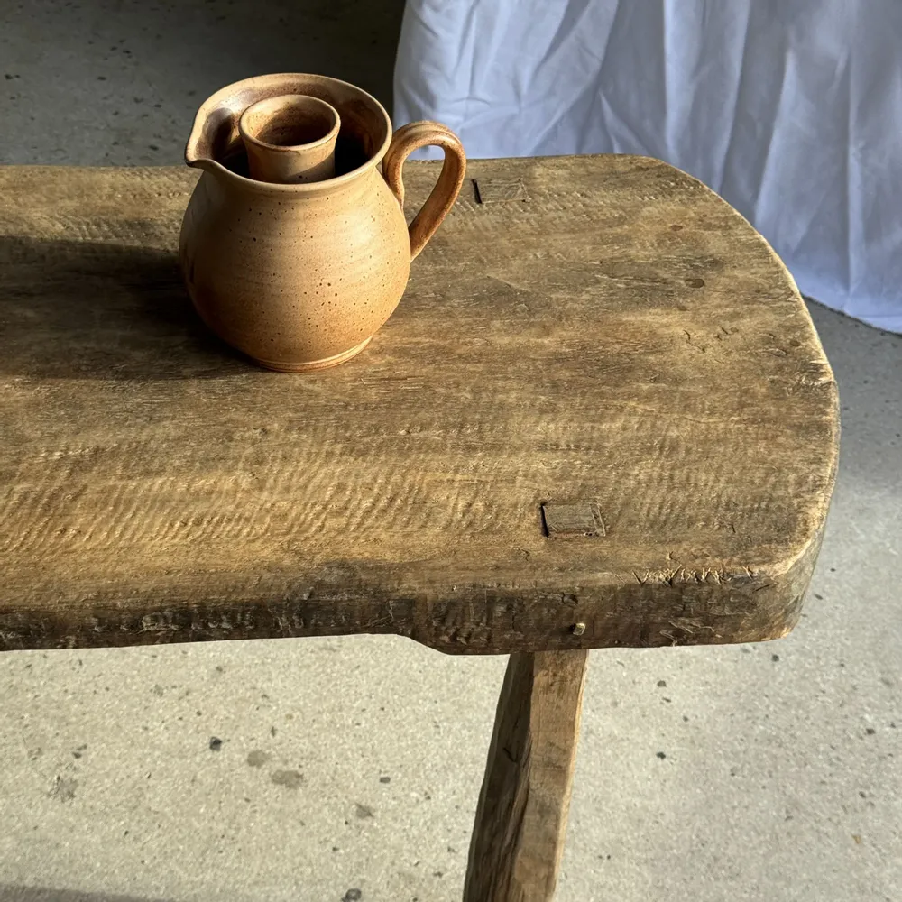 Carafes - Vintage Brutalist Sandstone Ball Refresher Rosé Pitcher H19 - OFFICE OBJETS