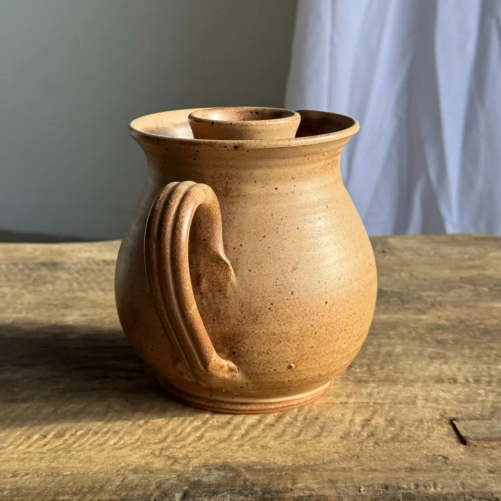 Carafes - Vintage Brutalist Sandstone Ball Refresher Rosé Pitcher H19 - OFFICE OBJETS