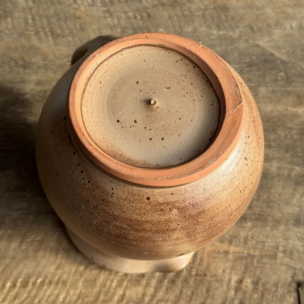 Carafes - Vintage Brutalist Sandstone Ball Refresher Rosé Pitcher H19 - OFFICE OBJETS