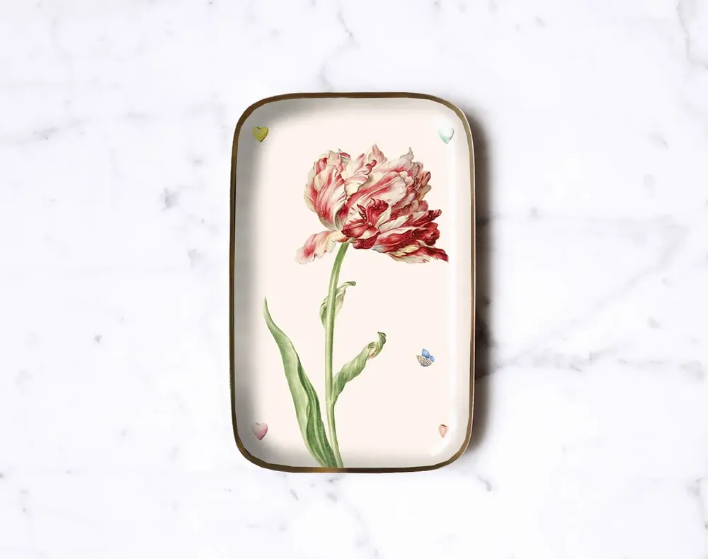 Trays - Tulip enamelled tray - PARADISIO IMAGINARIUM