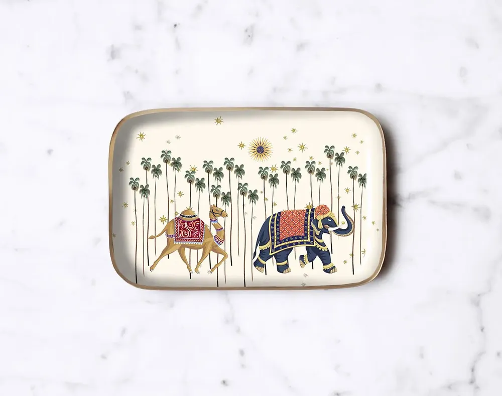 Plateaux - Plateau émaillé Caravane - PARADISIO IMAGINARIUM