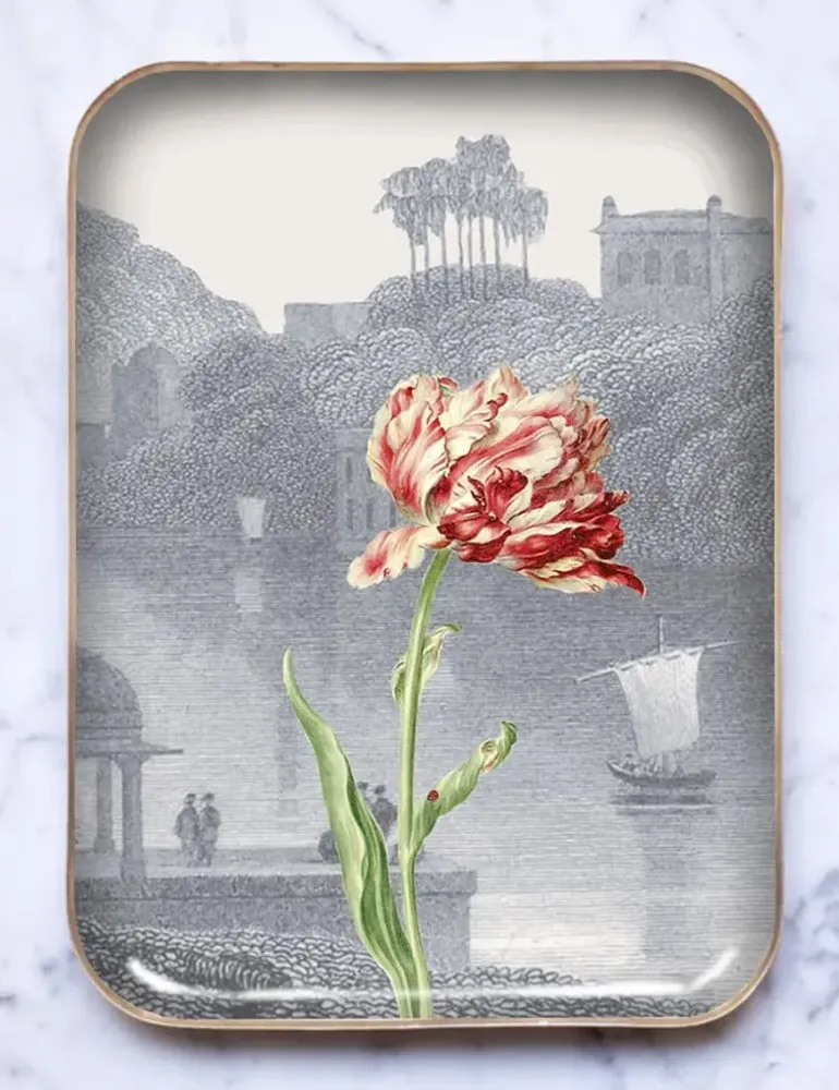 Objets de décoration - Plateau émaillé  Tulipe - PARADISIO IMAGINARIUM