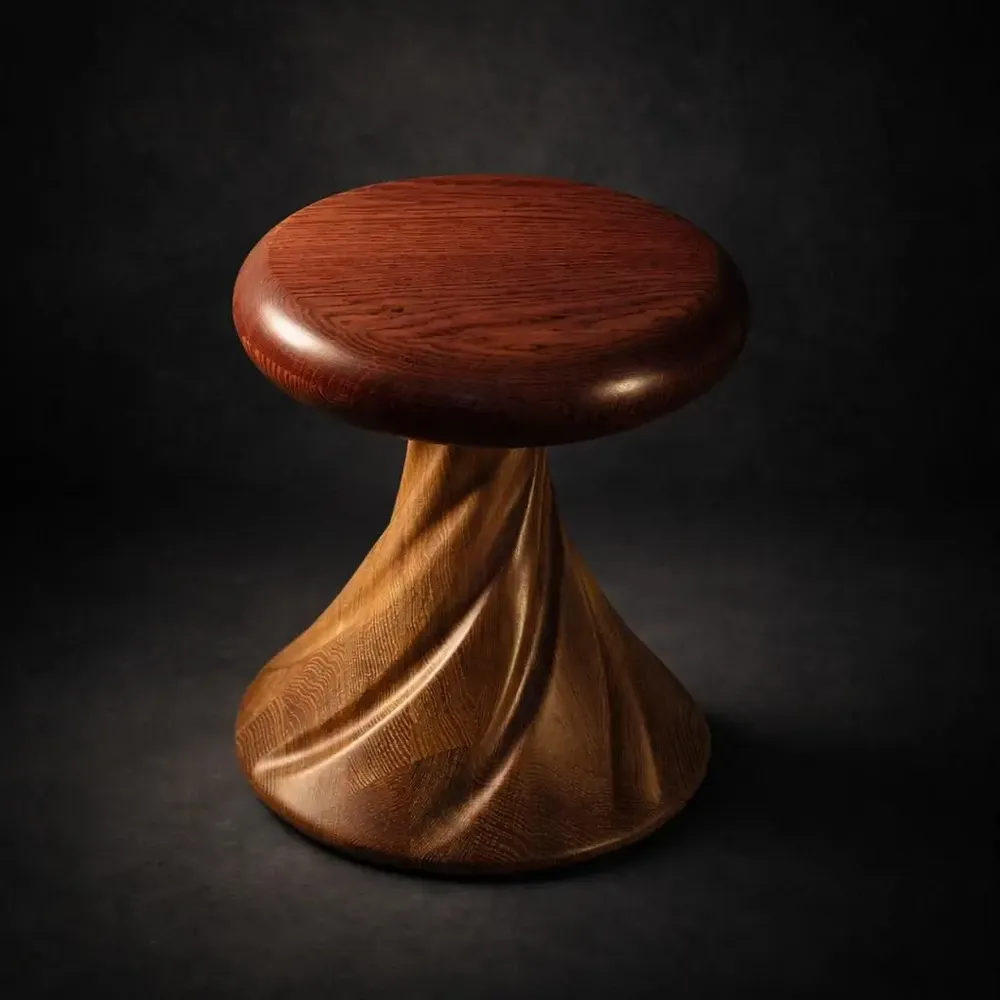 Tabourets - Hera | Duo Bicolore | Tabouret Sculpté Exclusif | Chêne Européen Massi - NEXART