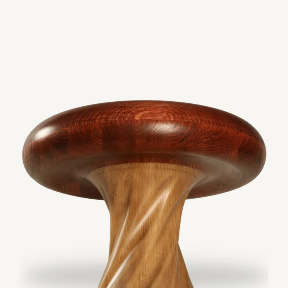 Tabourets - Hera | Duo Bicolore | Tabouret Sculpté Exclusif | Chêne Européen Massi - NEXART