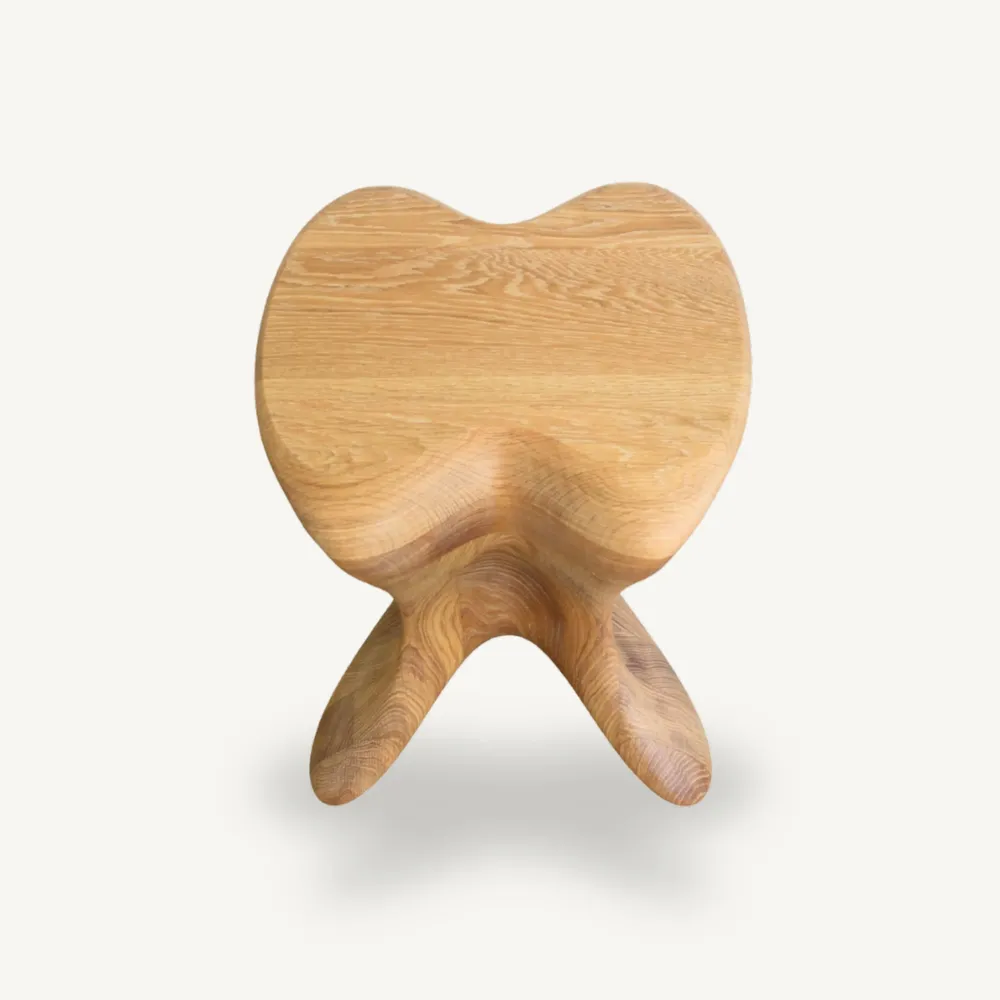 Stools - Aura | Sculpted Exclusive Stool | European Oak Wood - NEXART