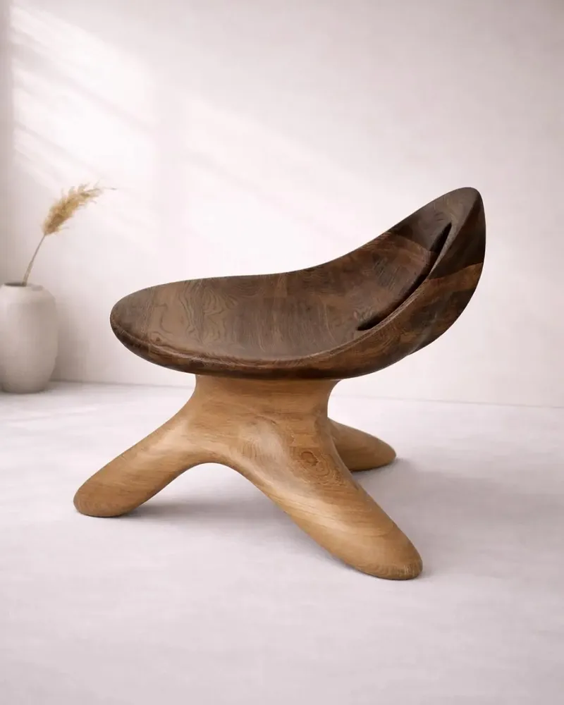 Chaises - Morphe | Fauteuil Sculpté Exclusif | Chêne Européen Massif - NEXART