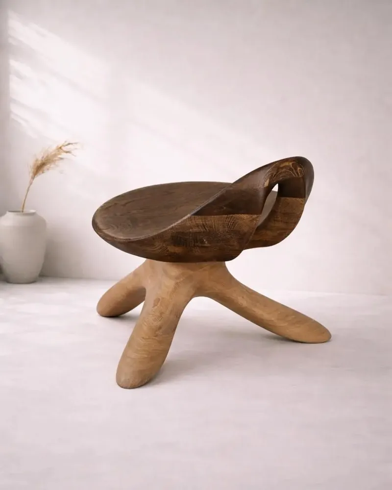 Chaises - Morphe | Fauteuil Sculpté Exclusif | Chêne Européen Massif - NEXART