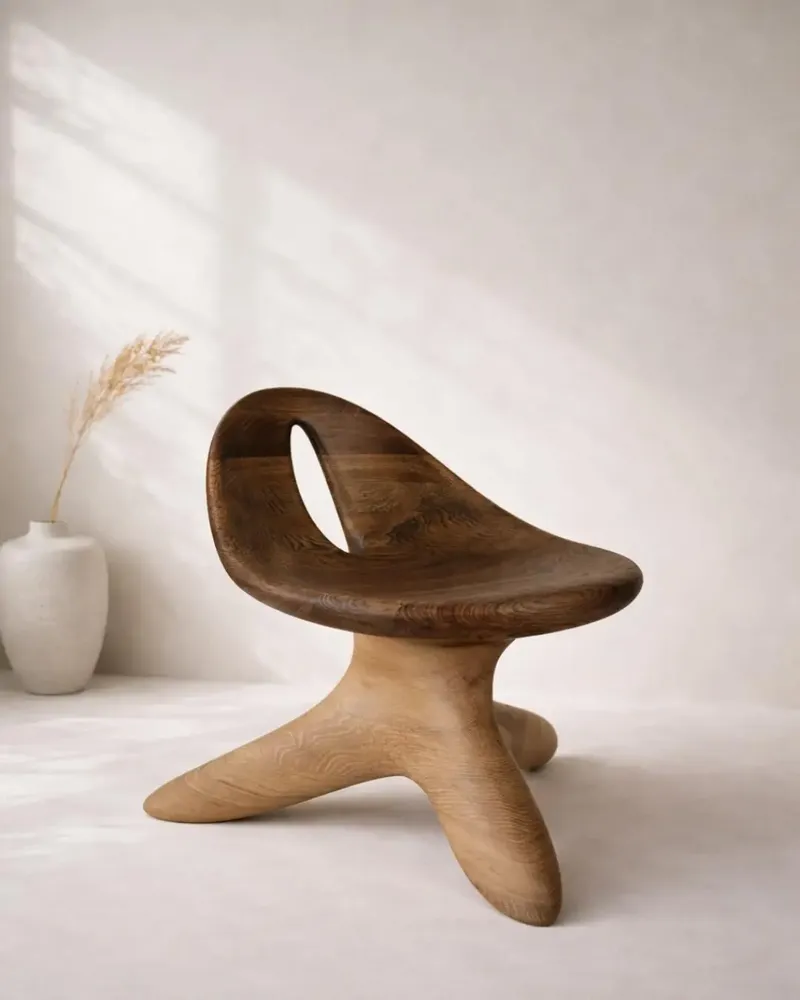 Chaises - Morphe | Fauteuil Sculpté Exclusif | Chêne Européen Massif - NEXART