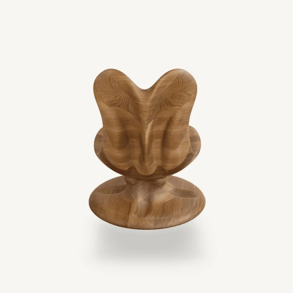 Lounge chairs - Athena| Sculpted Exclusive Lounge Chair | European Oak Wood - NEXART