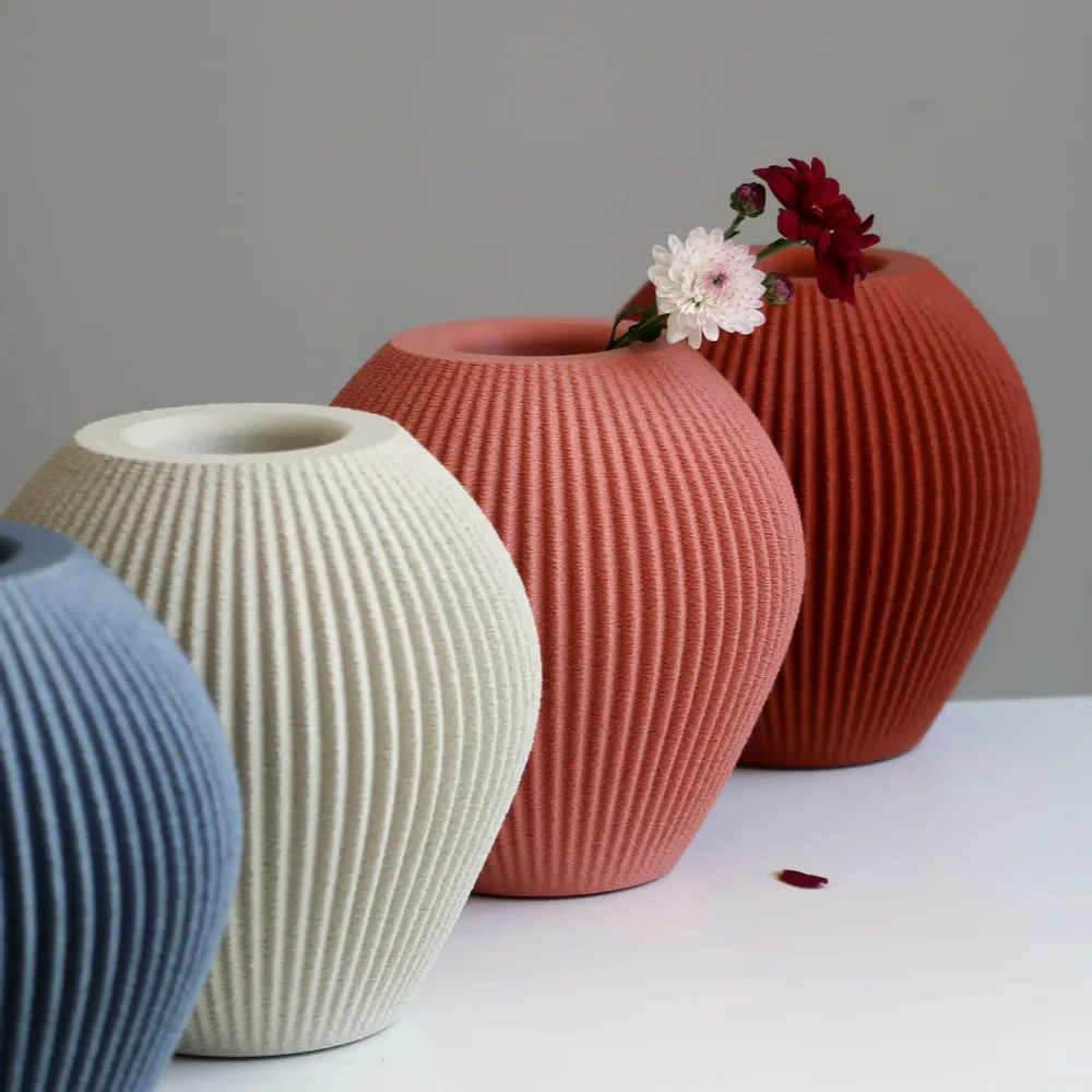 Vases - VASE À FLEURS TEXTURÉ DONA 22 cm - MENDELEK STUDIO