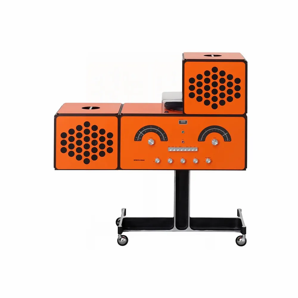 Speakers and radios - radiofonografo orange - BRIONVEGA