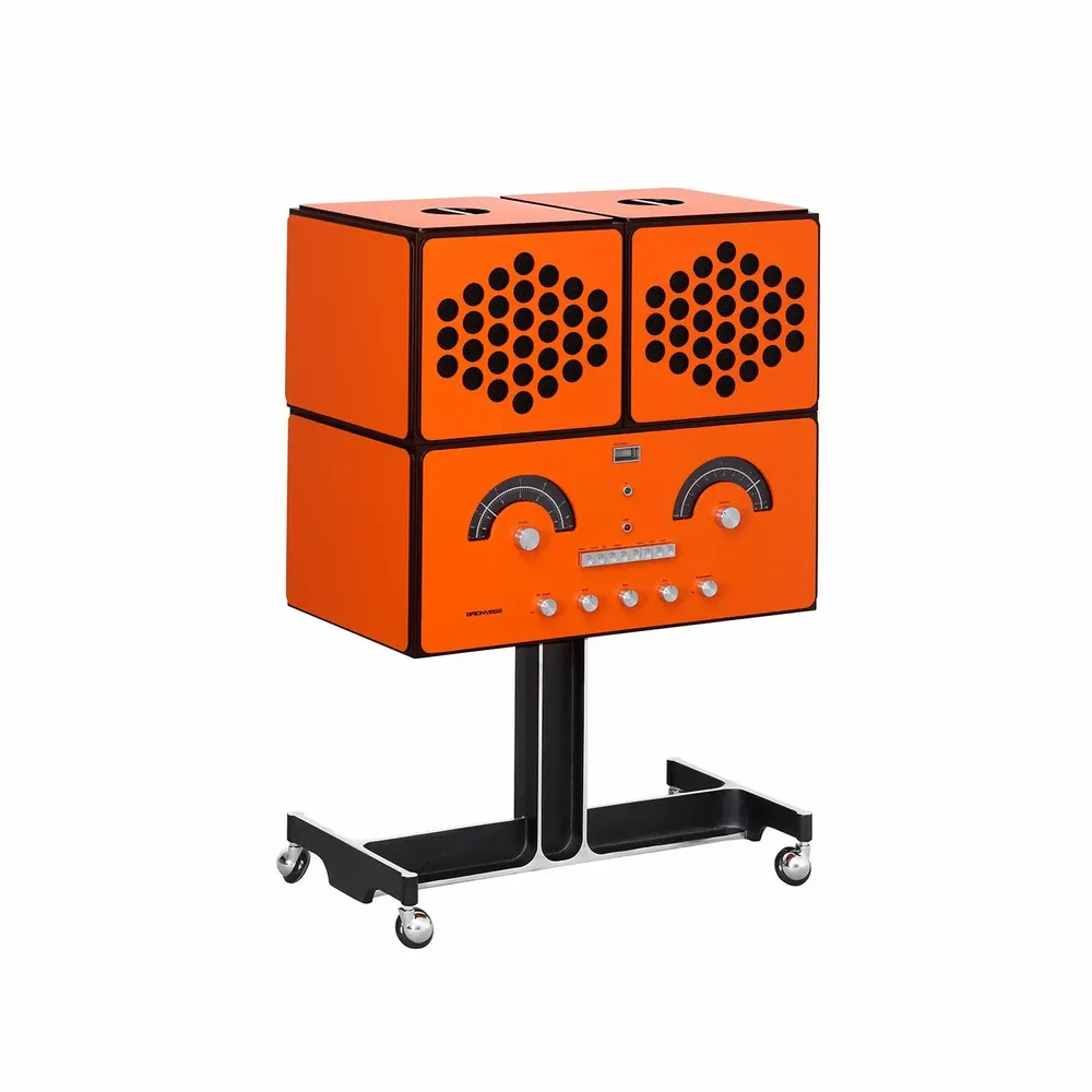 Speakers and radios - radiofonografo orange - BRIONVEGA