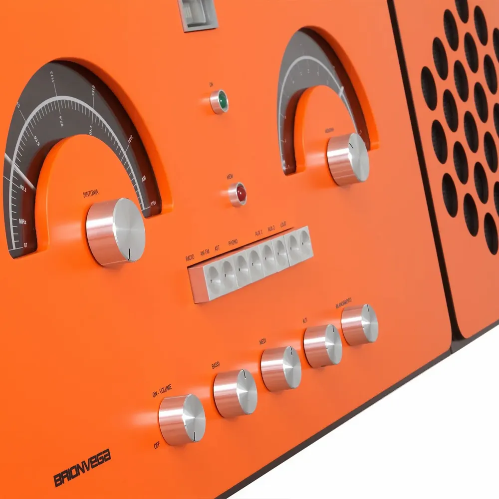 Speakers and radios - radiofonografo orange - BRIONVEGA