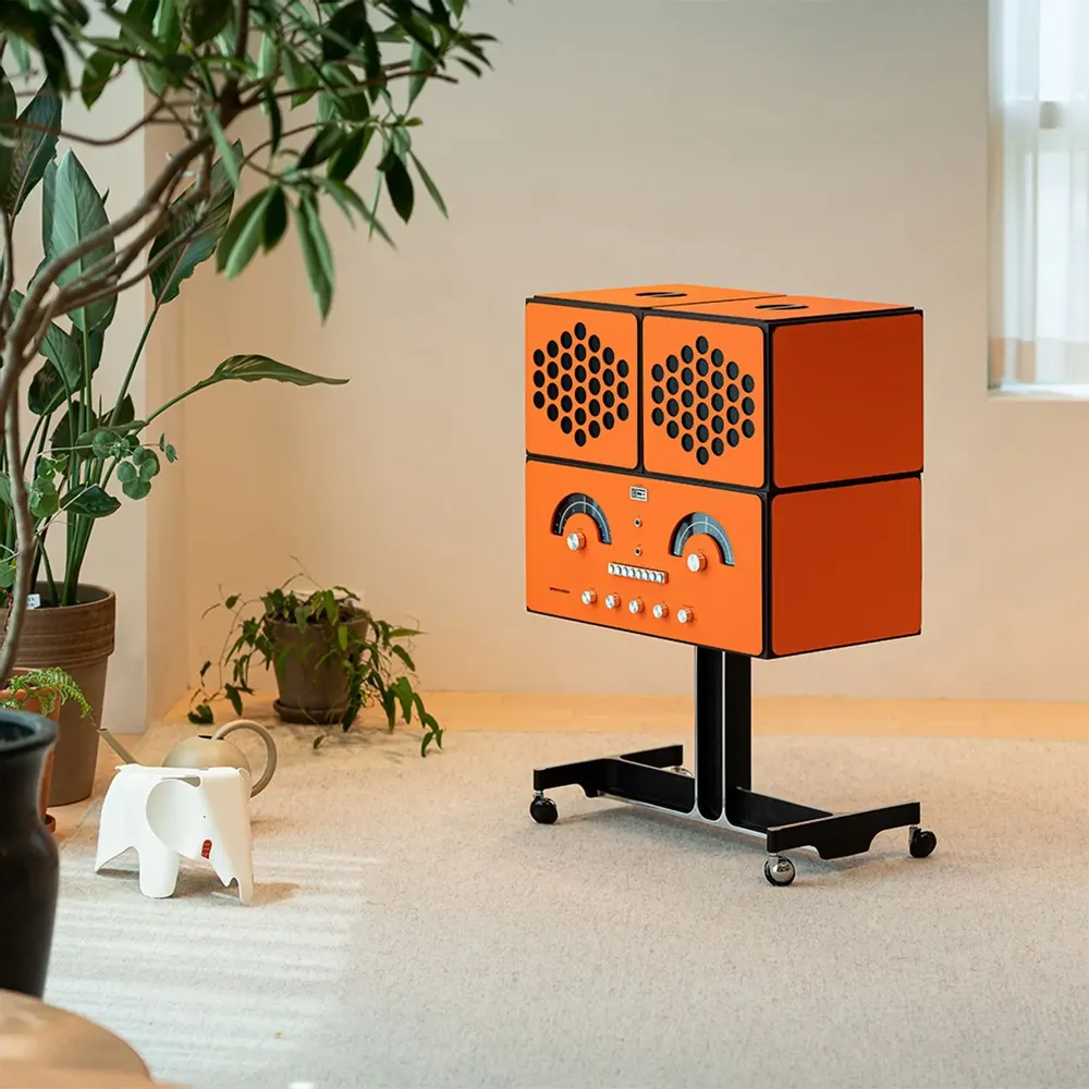 Speakers and radios - radiofonografo orange - BRIONVEGA