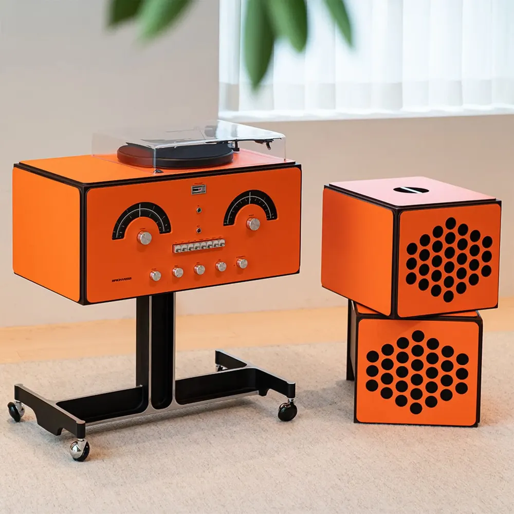 Speakers and radios - radiofonografo orange - BRIONVEGA