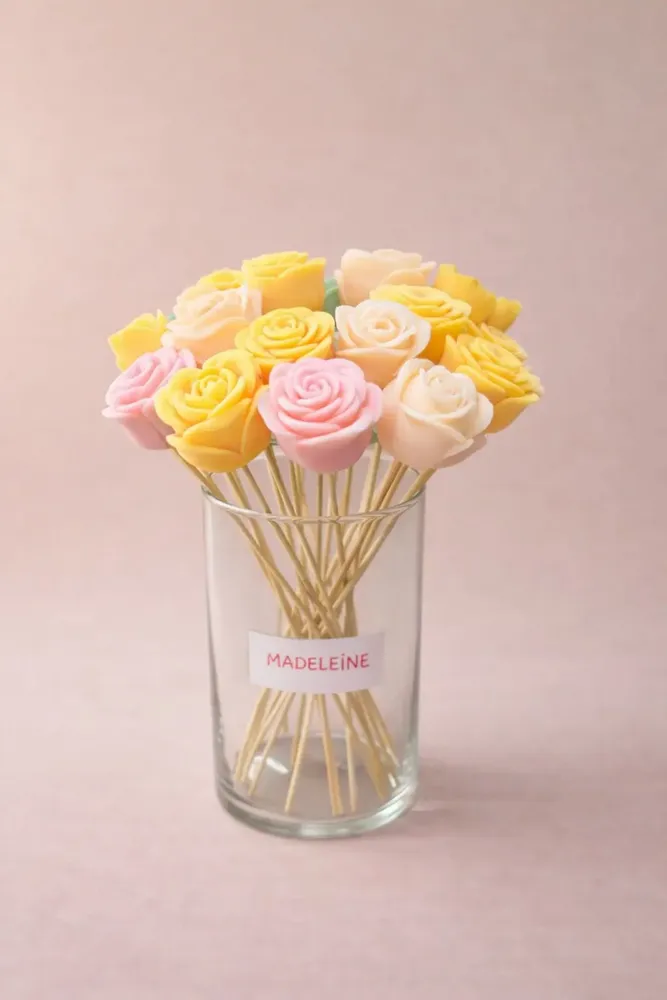 Floral decoration - Wax flower - Madeleine - Vegetable wax - COSMÉTIQUES DE QUIBERON