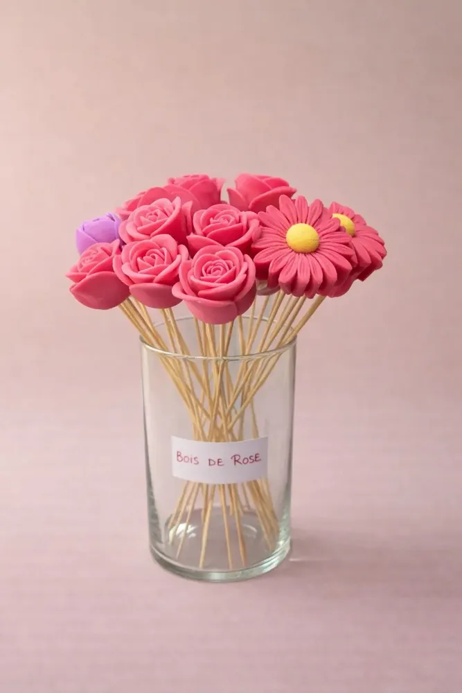 Gifts - Wax flower - Rosewood - Vegetable wax - COSMÉTIQUES DE QUIBERON