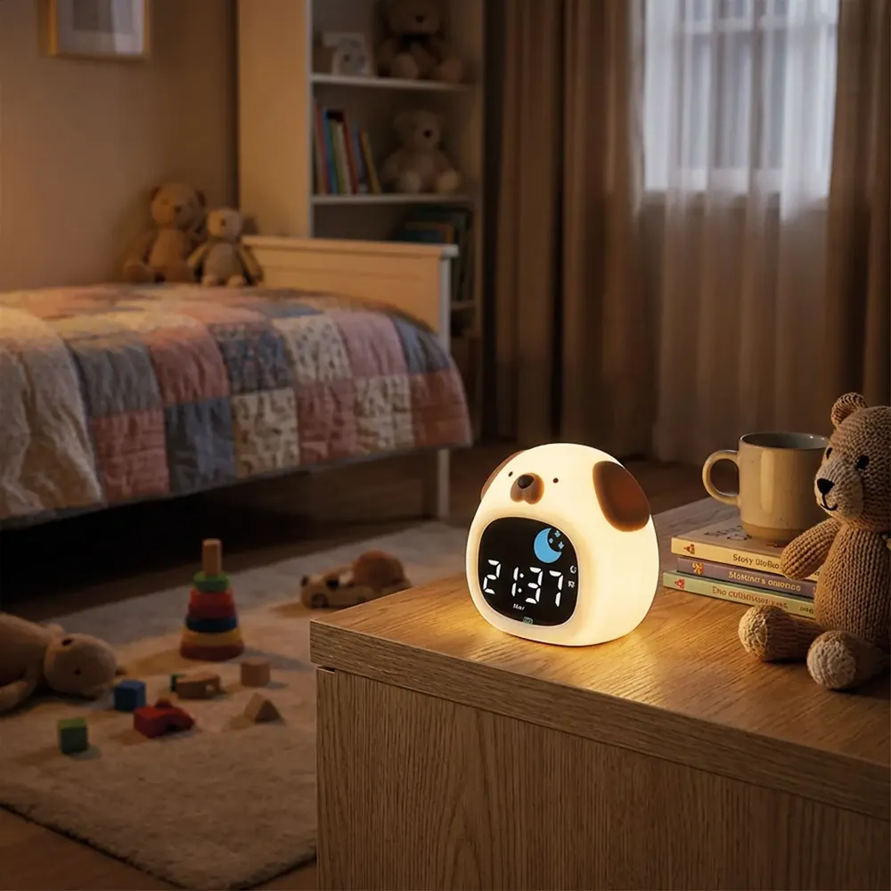 Children's lighting - DOG NIGHT LIGHT & ALARM CLOCK - ULYSSE COULEURS D'ENFANCE