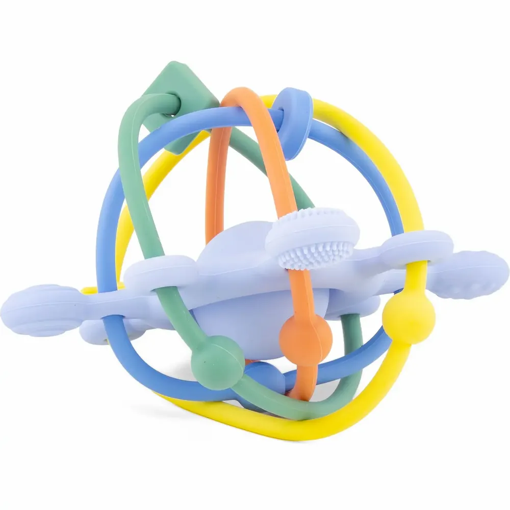 Childcare  accessories - SILICONE: TEETHING RING - LILAC STAR - ULYSSE COULEURS D'ENFANCE