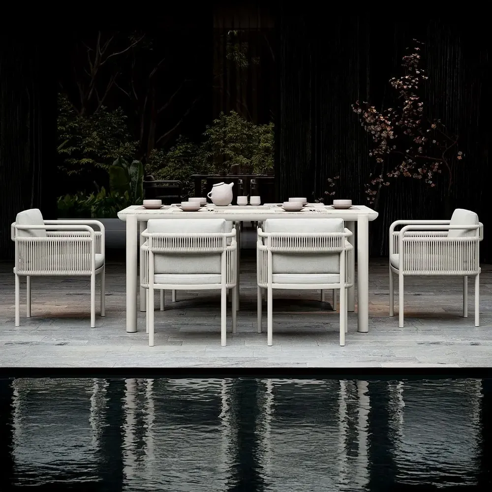 Canapés de jardin - Ensemble de salle à manger « Link pour 6 - SNOC