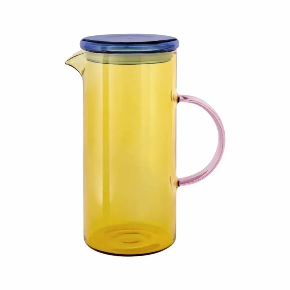 Objets de décoration - Carafe en verre Fred jaune - REMEMBER