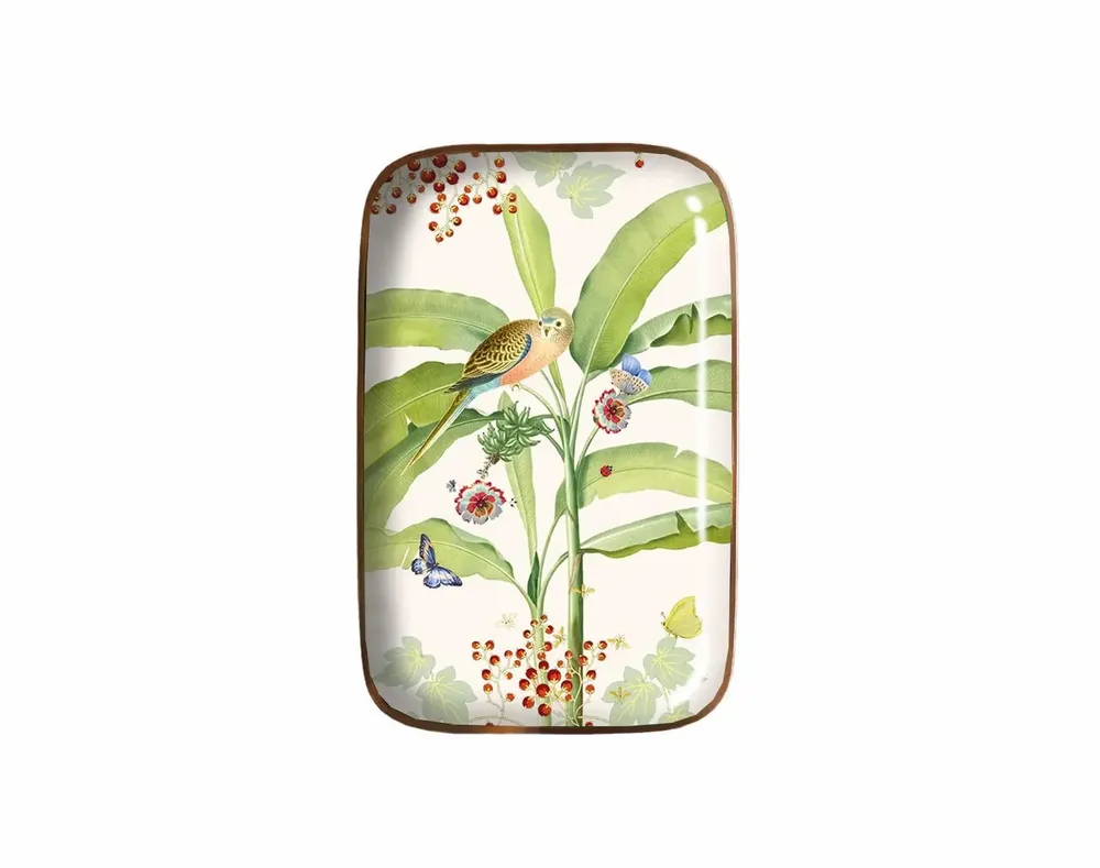 Decorative objects - Hibiscus enamel tray - PARADISIO IMAGINARIUM