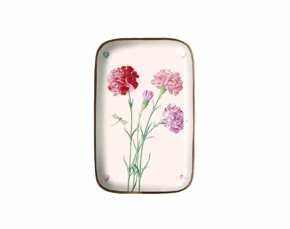 Plateaux - Plateau émaillé Oeillets - PARADISIO IMAGINARIUM