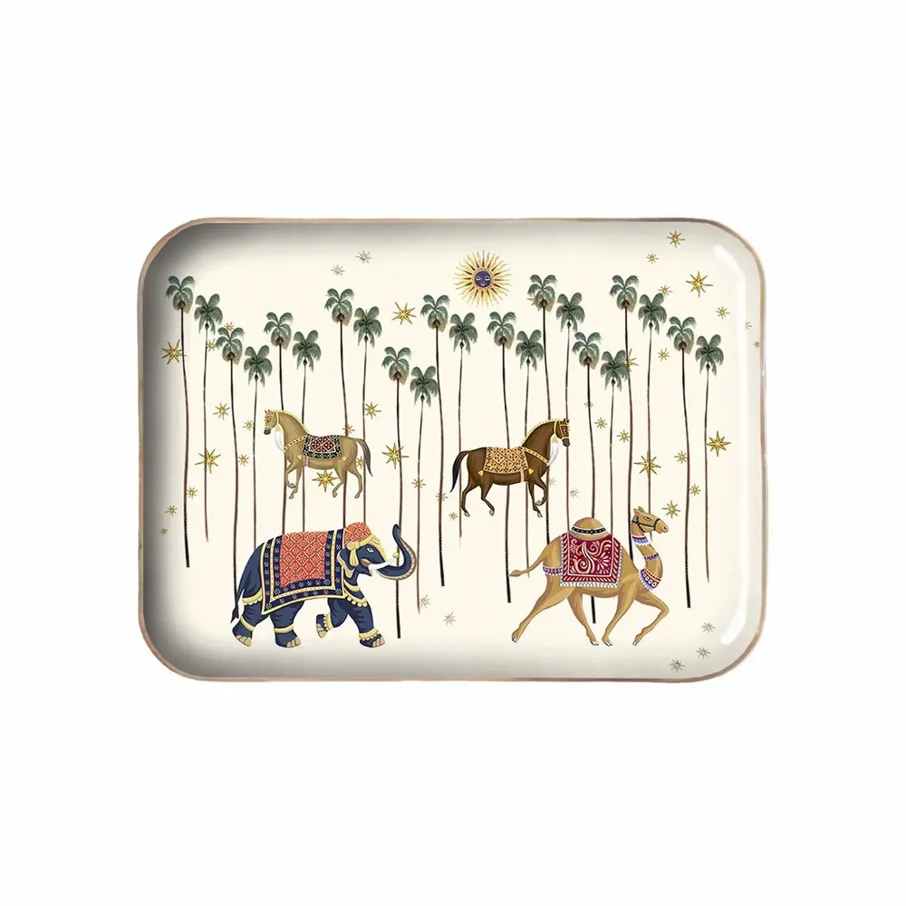 Objets de décoration - Plateau émaillé Caravane - PARADISIO IMAGINARIUM