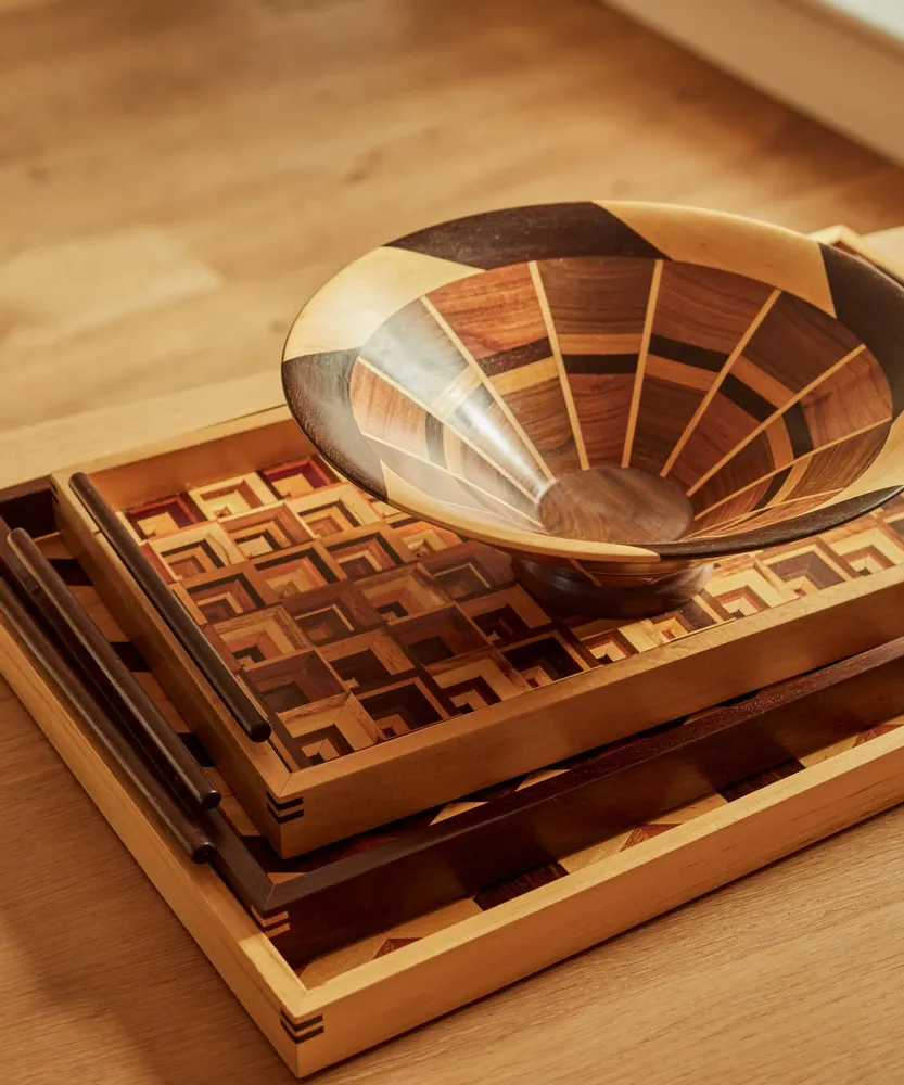 Trays - Marquetry Tray - CASA LATINA