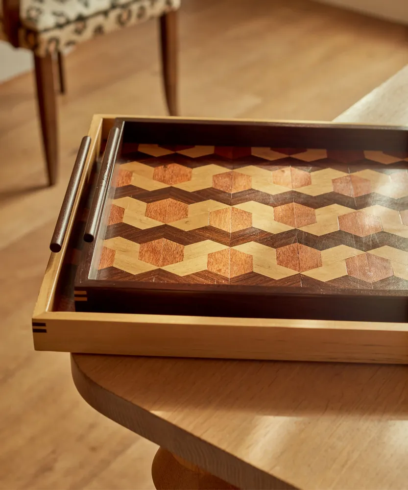 Trays - Marquetry Tray - CASA LATINA