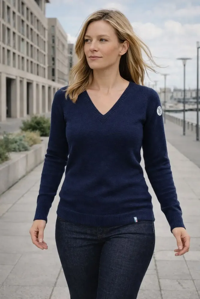 Prêt-à-porter - Pull Clarisse - Col V - Laine Mérinos - SAINTE ARMURE