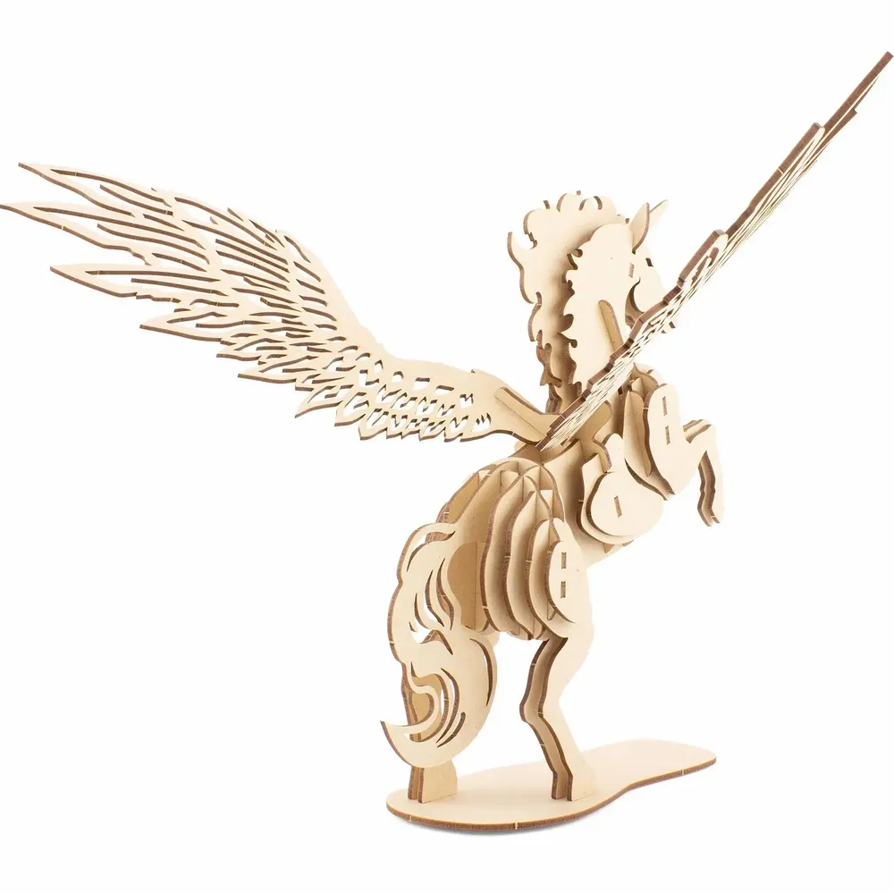 Loisirs créatifs pour enfant - MAQUETTE EN BOIS : LICORNE MYTHIQUE - ULYSSE COULEURS D'ENFANCE
